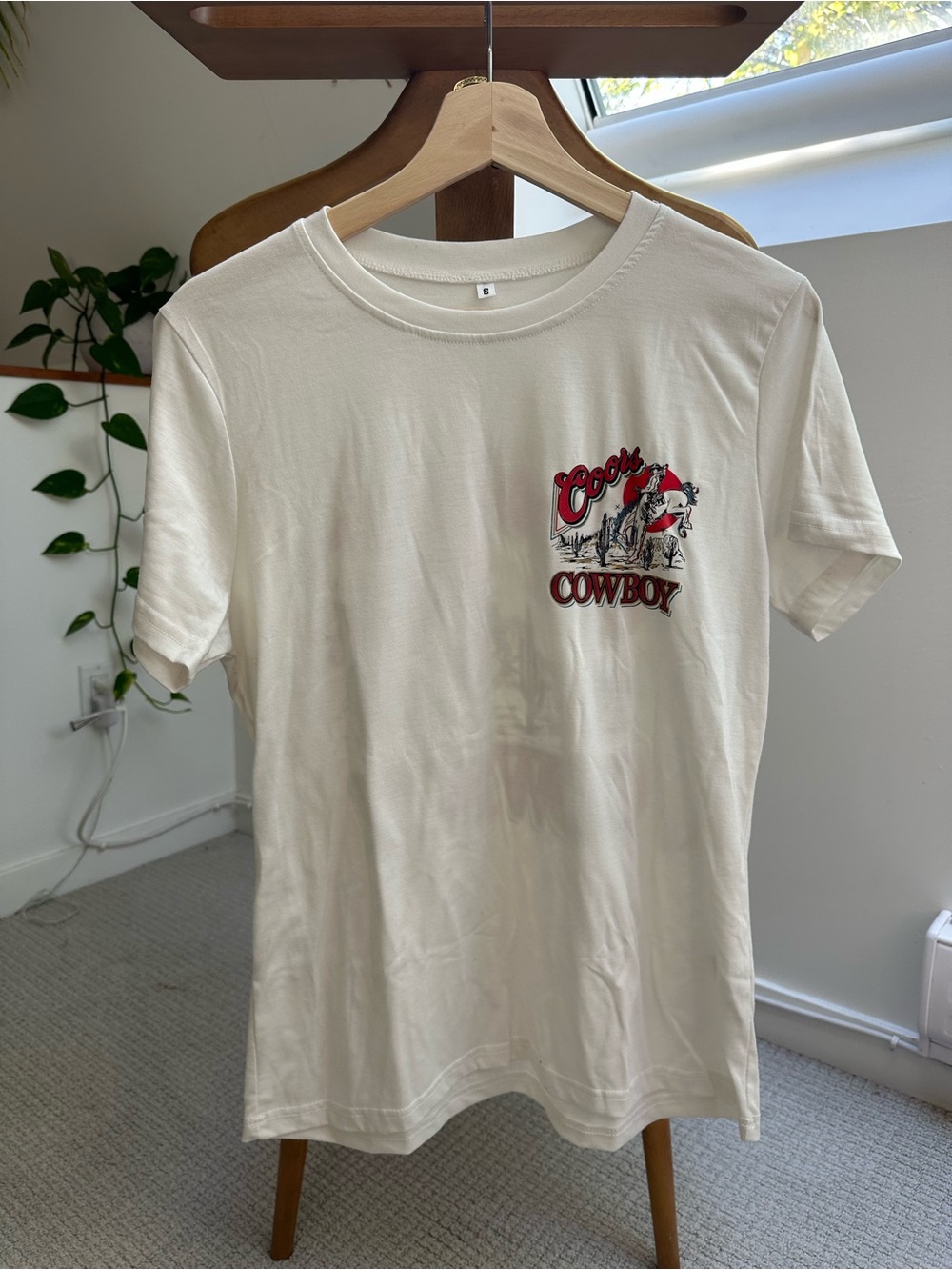 Cowboy Graphic Short Sleeve Tee - Cream